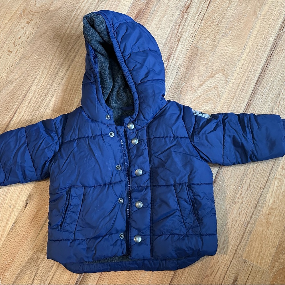GAP Baby Navy Blue Hooded Puffer Jacket